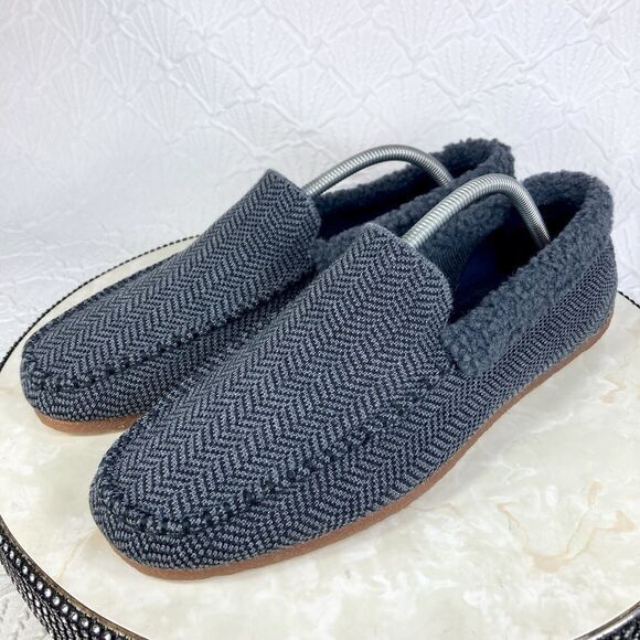 Rothy’s Shoes Mens Size 11 Gray The Merino Wool Sherpa Slipper Comfort Loafers - Picture 5 of 12